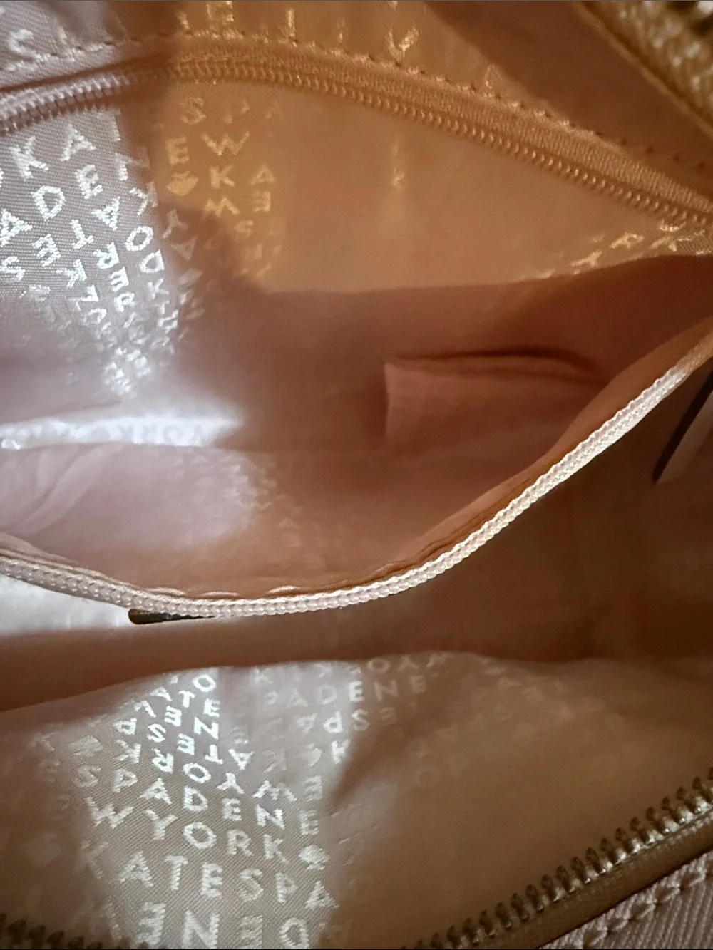 kate spade Blush Pink Leather Satchel with Bow Accent